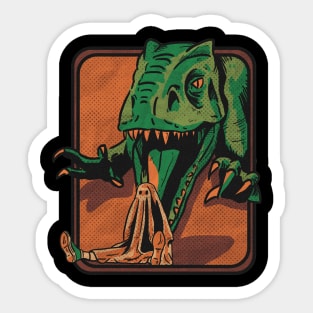 T-rex scary & Ghost Sticker